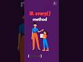 19. every method in javascript | Array methods in javascript | #javascript tutorial in 1 minutes