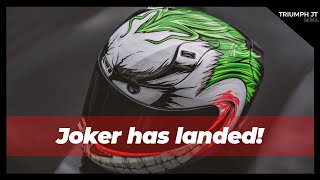 The Joker has landed! | Mickey Mazo's New Race Helmet!