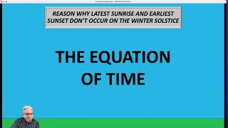 Why The Earliest Sunrise and Latest Sunset Don't Occur On The Shortest Day Of The Year