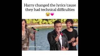 Harry Changed the Lyrics 'cause they had Technical Difficulties during Live Concert || ONE DIRECTION