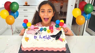 Heidi y la historia del pastel de feliz cumpleaños para niños