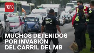 Siguen los operativo por invasión del carril confinado del Metrobús, CDMX - Expreso de la Mañana