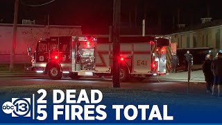 5 fires across Houston area overnight