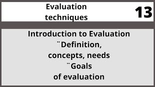Evaluation techniques in Human Computer Interaction Lecture 13 in Urdu | Hindi |HCI