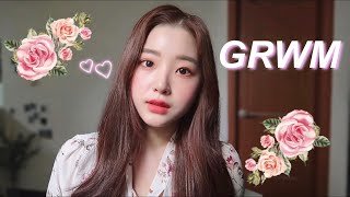 새내기🌸봄 데일리 메이크업🌸벚꽃메이크업 / 앞머리 볼륨 | 반말 GRWM