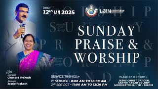 Sunday 2nd Service | Praise And Worship | 12th Jan 2025 | Pastor Chandra Prakash |#lgim  #christmas