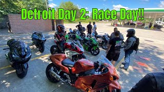 Detroit Day 2: ZX10R vs ZX10RR vs 1397 Busa vs 5UPs H2!!