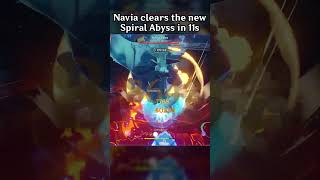 NAVIA CLEARS THE NEW 4.3 SPIRAL ABYSS IN 11S