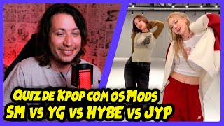 SM vs YG vs HYBE vs JYP | 28 Rounds | Quiz de KPOP com os mods | REACT DO MORENO