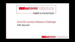 MassRobotics Form & Function Information Webinar Trim