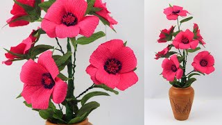 room decoration realistic flower origami | DIY Flower Sticks | Easy Paper Crafts