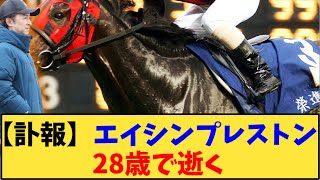 【競馬】「【訃報】エイシンプレストン  28歳で逝く」に対する反応【反応集】