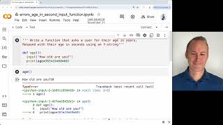 Unit 2: Lesson 8 - String Errors - Age in Seconds | type conversion, colab timeout