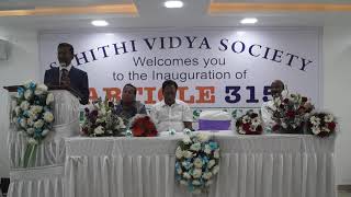 Guest of Honour -SVS Article 315 Civil Services Academy's Inaugural event Dr S Chellappa IAS (Retd)