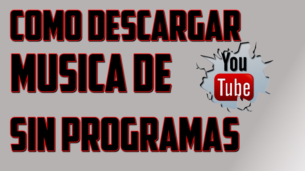 Como Descargar Musica De Youtube Sin Programas 2015 - YouTube