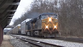 CSX AC44CW 595 w/ Sweet Hybrid K5LLA Leads Automotive Q210-25 on 2/25/22