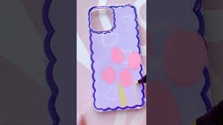 Let’s Paint a Phone Cover || DIY phone cover with Acrylic Paints #satisfying  #shorts