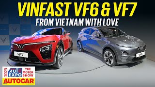 Vinfast VF7 \u0026 VF6 - BE 6 and e Vitara SUV rivals from Vietnam | Auto Expo 2025 | Autocar India