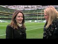 aviva stadium vip reporter ireland v wales pitch side interview