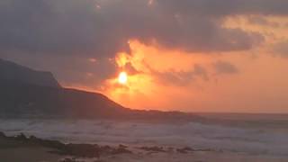 uncut sunset crete with ocean waves wind and other beach sounds