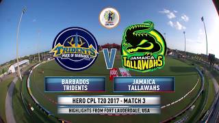 CPL 2017 Match 3  Barbados v Jamaica Highlights