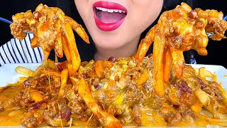 ASMR TRIPLE CHILI CHEESE FRIES MUKBANG EXTRA CHEESY EATING SOUNDS ASMR PHAN