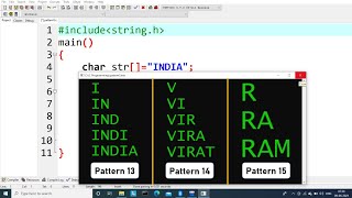 C Pattern Program to Print Your Name | String Pattern - Part 5