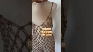 Macrame Rhinestone Net Dress #macramedress