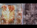 Leaf Collage Prints~Gelli Plate~Tutorial~Soul of an Artist Dig #35