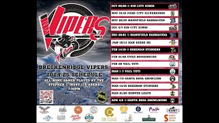 Breckenridge Vipers v San Diego HC  01/11/24   730p  Mountain Hockey League