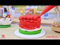 amazing miniature rainbow chocolate cake decorating 🌈rainbow fondant cake decorating by baking yummy