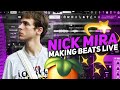 Nick Mira Making Beats From Scratch w/ Paryo 🔥 FL Studio Live Cookup ✨