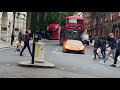 orange lamborghini huracan performante lp640 at sloane square london 4k