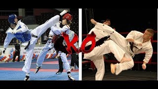 Las PATADAS mas LETALES 🔥☢️💣 Taekwondo vs Karate Kyokushin