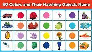 50 Colors and Their Matching Objects II Names Of Colors II 50 Colors Name In English With Pictures