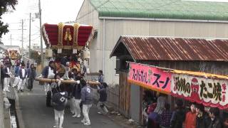 平成23年南あわじ市湊口八幡神社春祭り宮入り 西若 毛槍　淡路だんじり