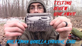 Holtzman Gorilla Survival Card Testing, Review, and Reality LETS DO A GIVE AWAY!!