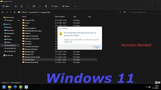 How to Solve "You Have Been Denied Permission to Access This Folder" Windows 11| Win 10 error [FIX]