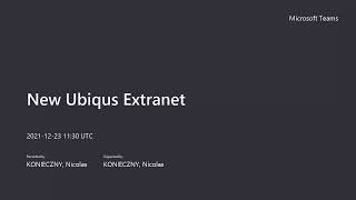 New Ubiqus Extranet: client demo