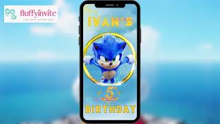 Sonic Birthday Invitations | Sonic Invitation | Digital Invitation - Fluffy Invite