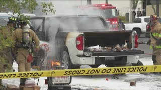 Suspect sought in truck arson; possible shooting in Kearny Mesa