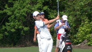 Seung-Yul Noh nearly holes out from fairway on No. 16 at Zurich