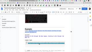 Practice Decoding Messages using Caesar Ciphers on Code.org