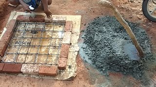 Slab Concrete | how to make 3 feet square readymade concrete