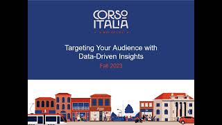 Corso Italia - Targeting Your Audience With Data-Driven Insights