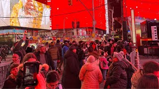 New York Cit: Midtown Manhattan Times Square Sunday Nigh Live