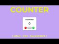 How To Create Counter Using HTML CSS & JavaScript