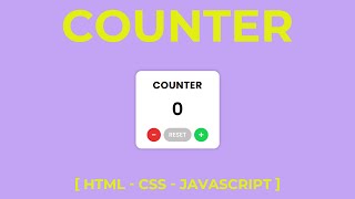 How To Create Counter Using HTML CSS & JavaScript