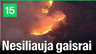 Gaisrai ir toliau siaubia Los Andželą: tūkstančiams liepta evakuotis