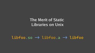 The Merit of Static Libraries on Unix